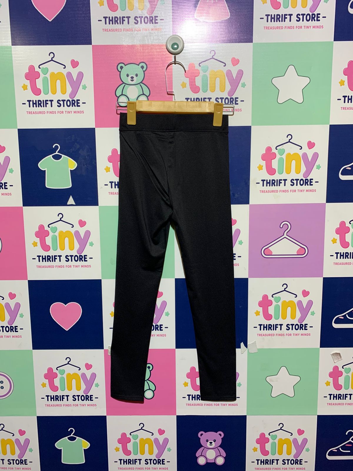 H&M Girls Solid Black Comfort Stretch Leggings - Size 10-11 Years (Estimated Age 10-11) AB1