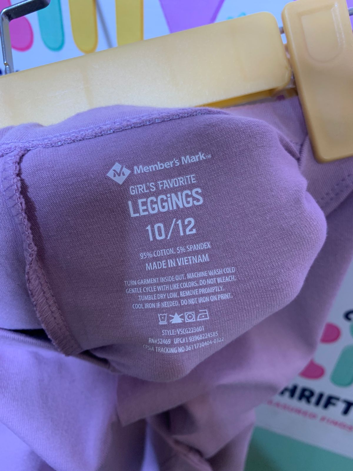 Member's Mark Girl's Favorite Leggings (Muted Lavender) - Size 10/12 AB1