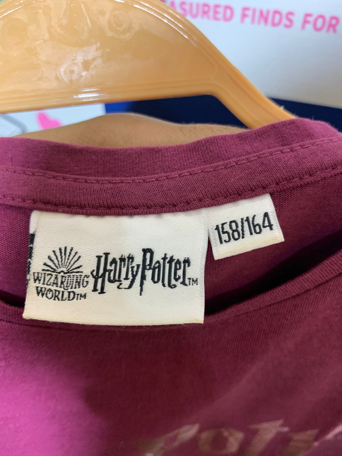 Harry Potter Girls Maroon "Hedwig Owl" Graphic Tee - Size 158/164 Estimated Age 12-14 Years AB1