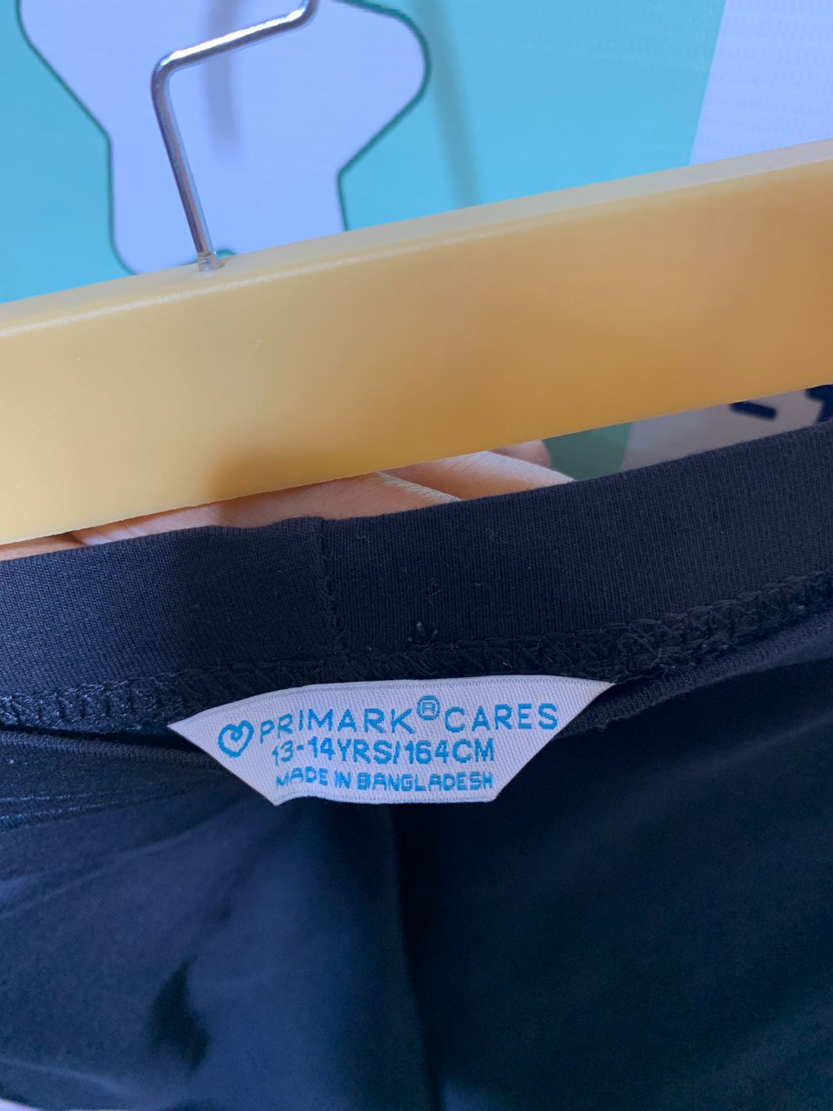 Primark Cares Girls Solid Jet Black Stretch Leggings - Size 13-14 YRS / 164CM (Estimated Age 13-14 Years) AB1