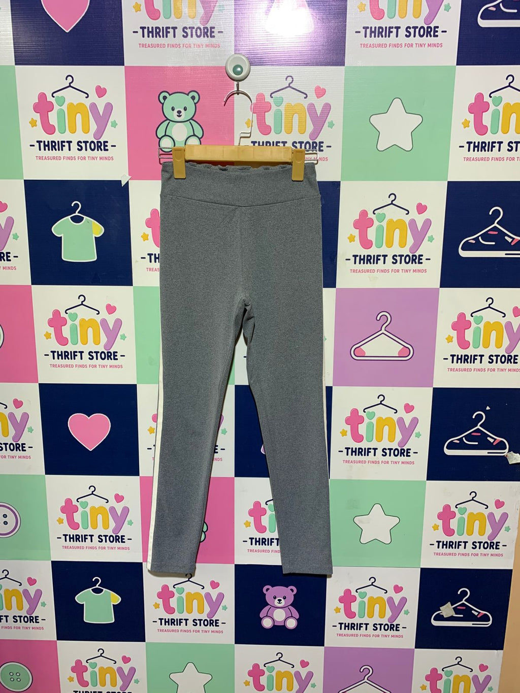 UNIQLO Girls Heather Grey UV Protection Active Leggings - Size 160 Estimated Age 13-14 Years AB1