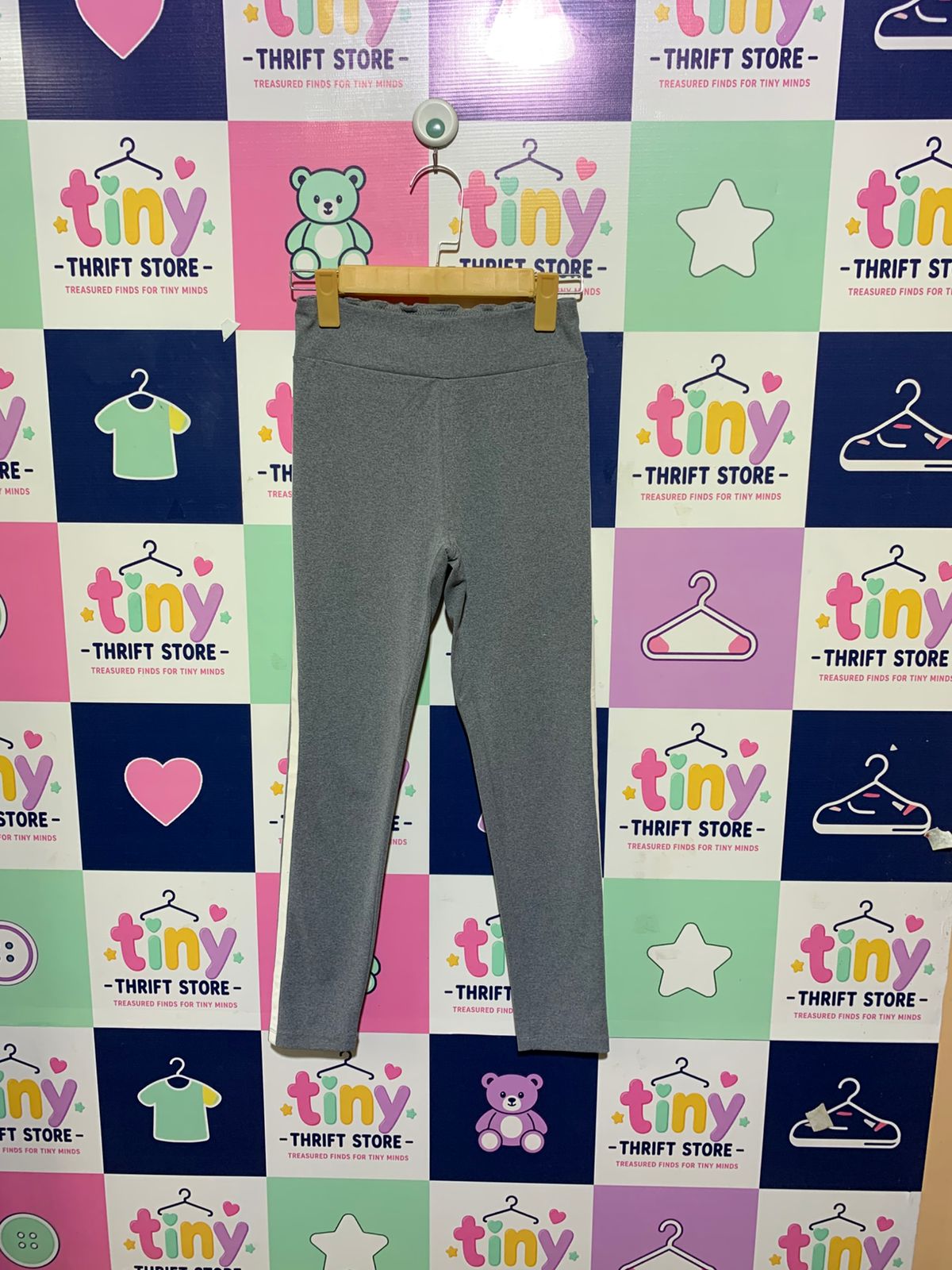 UNIQLO Girls Heather Grey UV Protection Active Leggings - Size 160 Estimated Age 13-14 Years AB1
