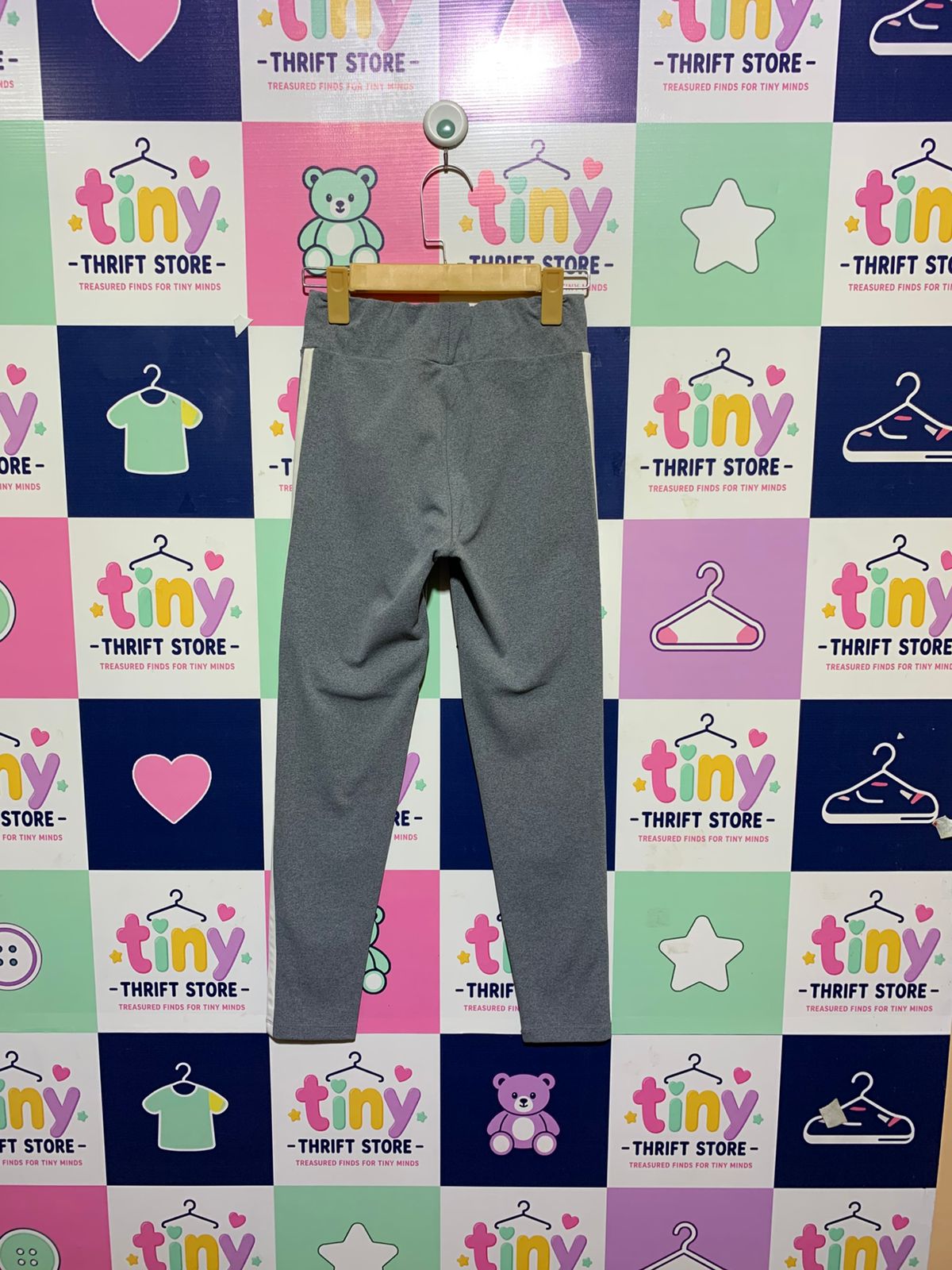 UNIQLO Girls Heather Grey UV Protection Active Leggings - Size 160 Estimated Age 13-14 Years AB1