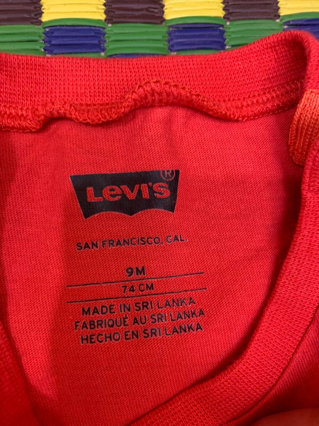 Levi's Baby Boy Graphic Logo Tee - Red, Size 9 Months AB1