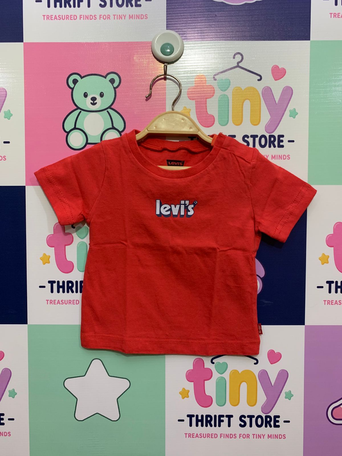 Levi's Baby Boy Graphic Logo Tee - Red, Size 9 Months AB1