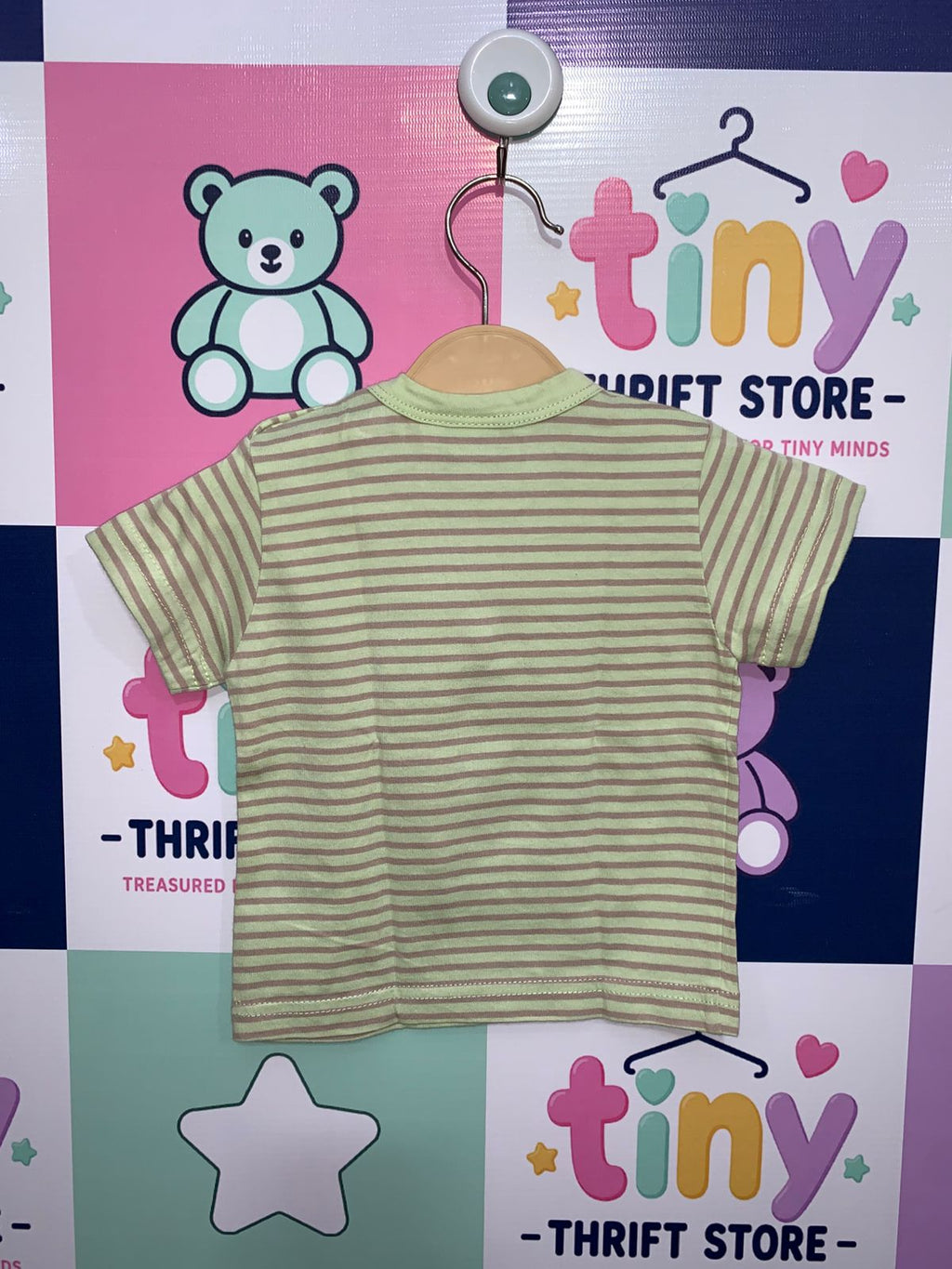 Disney Baby Winnie the Pooh "Hang on Piglet" Striped T-Shirt - Size 6M (62/68cm) AB1