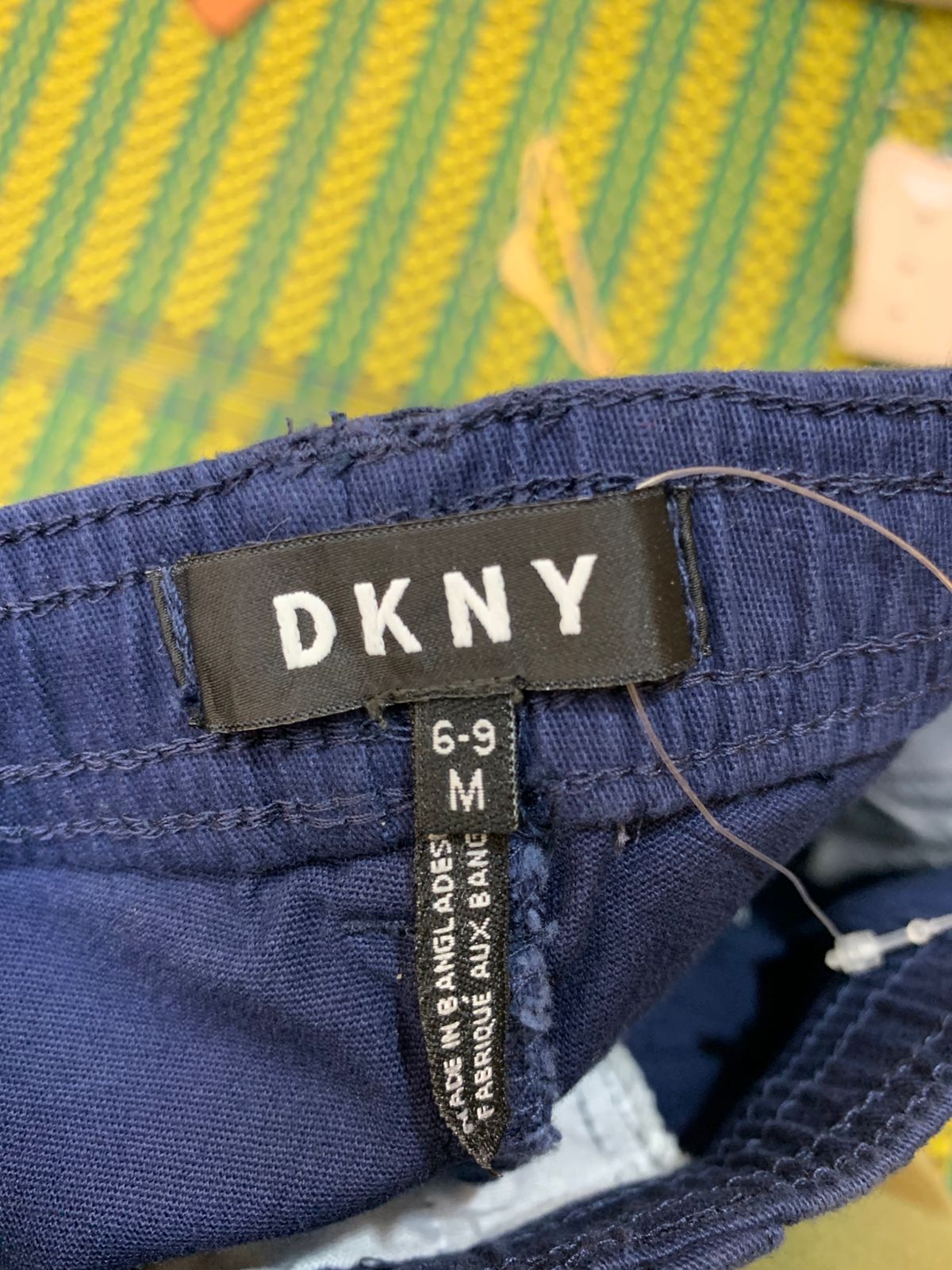 DKNY Baby Boys Navy Blue Stretch Twill Chino Shorts – Size 6-9 Months AB1