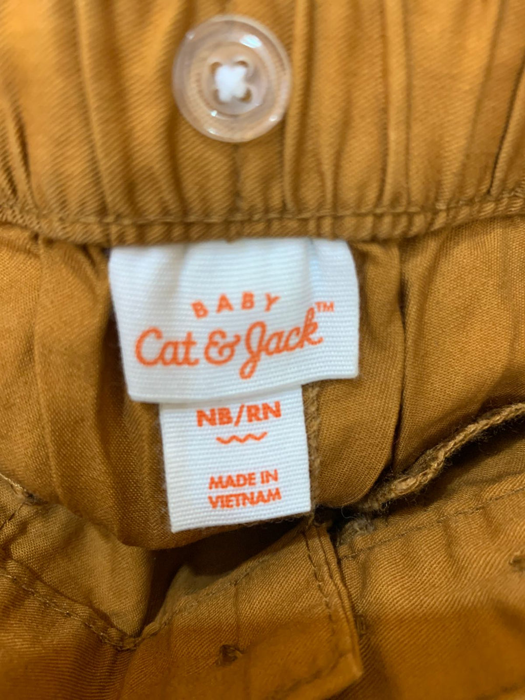 Cat & Jack Baby Boys' Mustard Chino Trousers - Size NB (Newborn) AB1