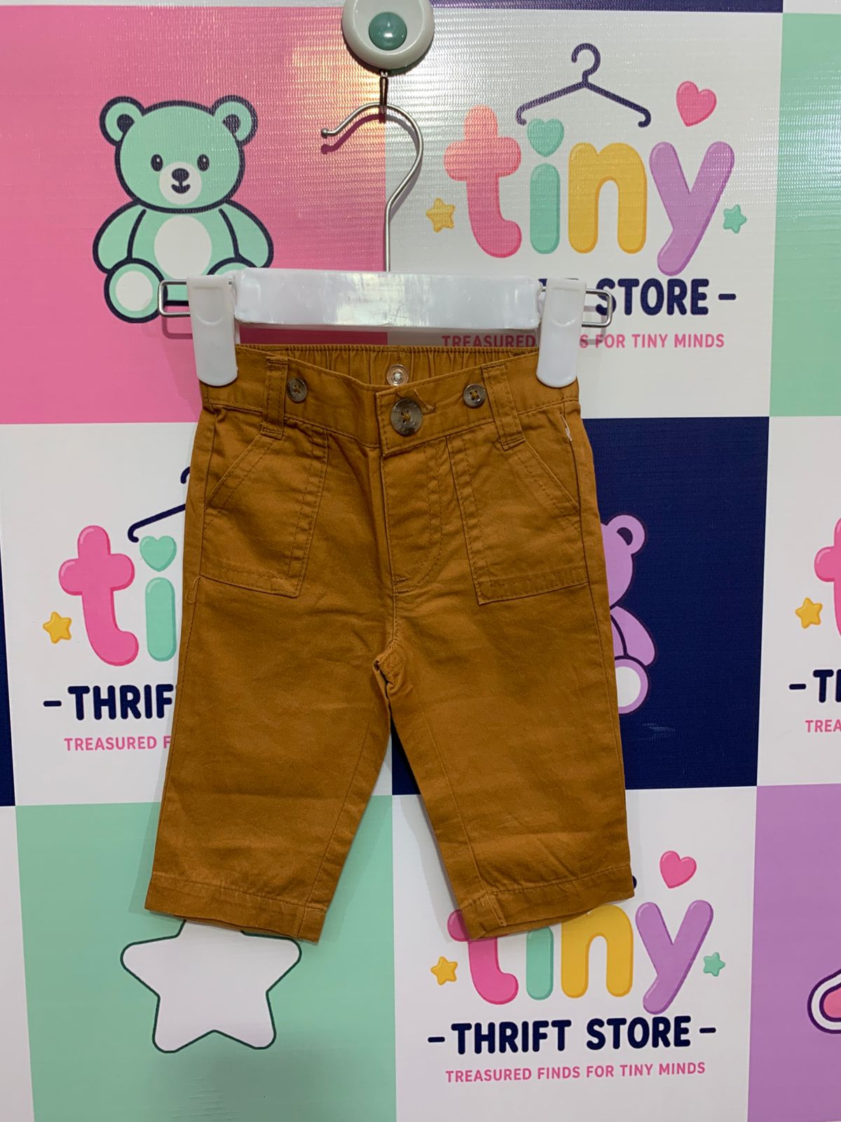 Cat & Jack Baby Boys' Mustard Chino Trousers - Size NB (Newborn) AB1
