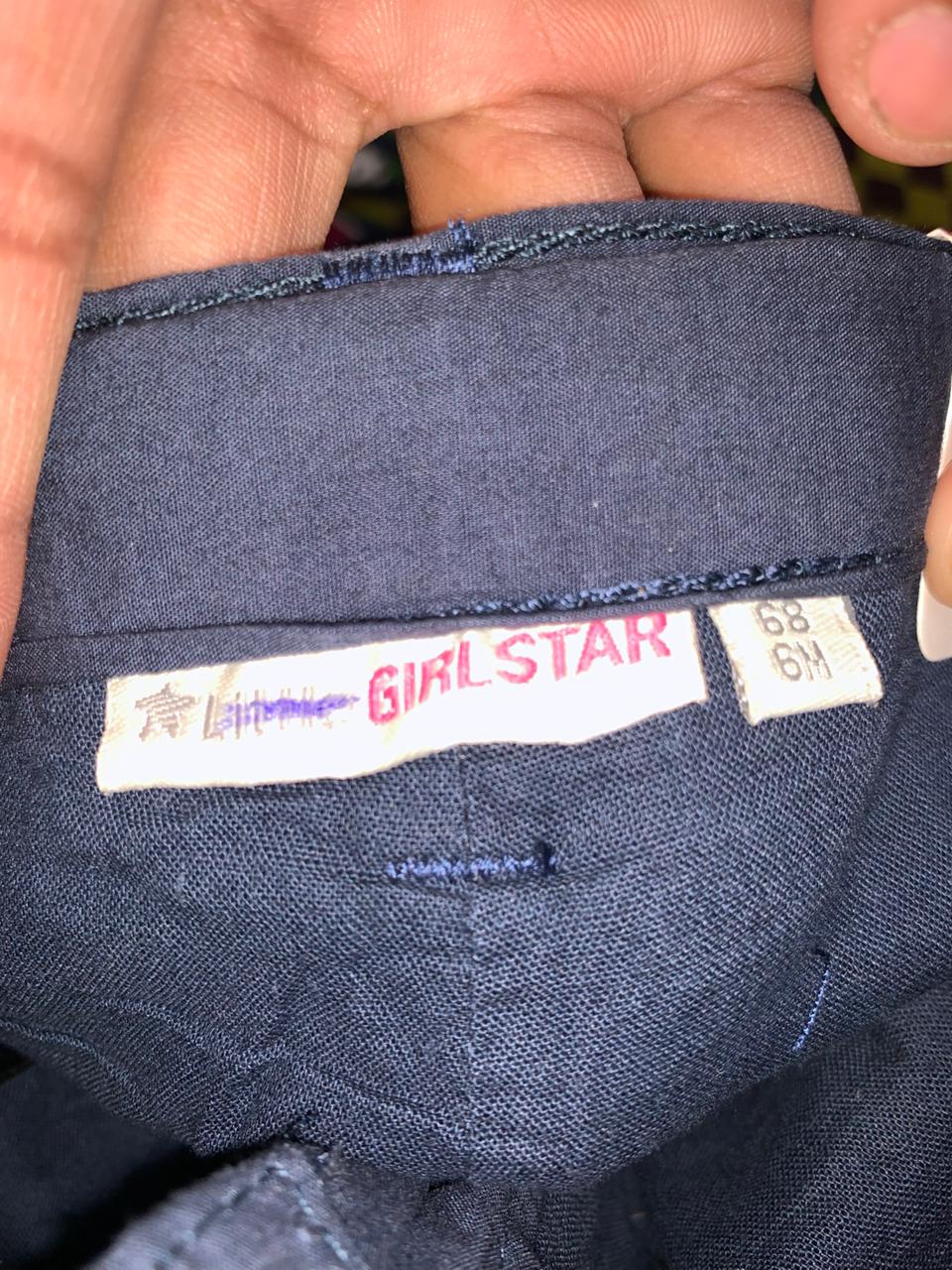 Little GirlStar Navy Blue Cargo Trousers - Size 68 (6 Months) AB1