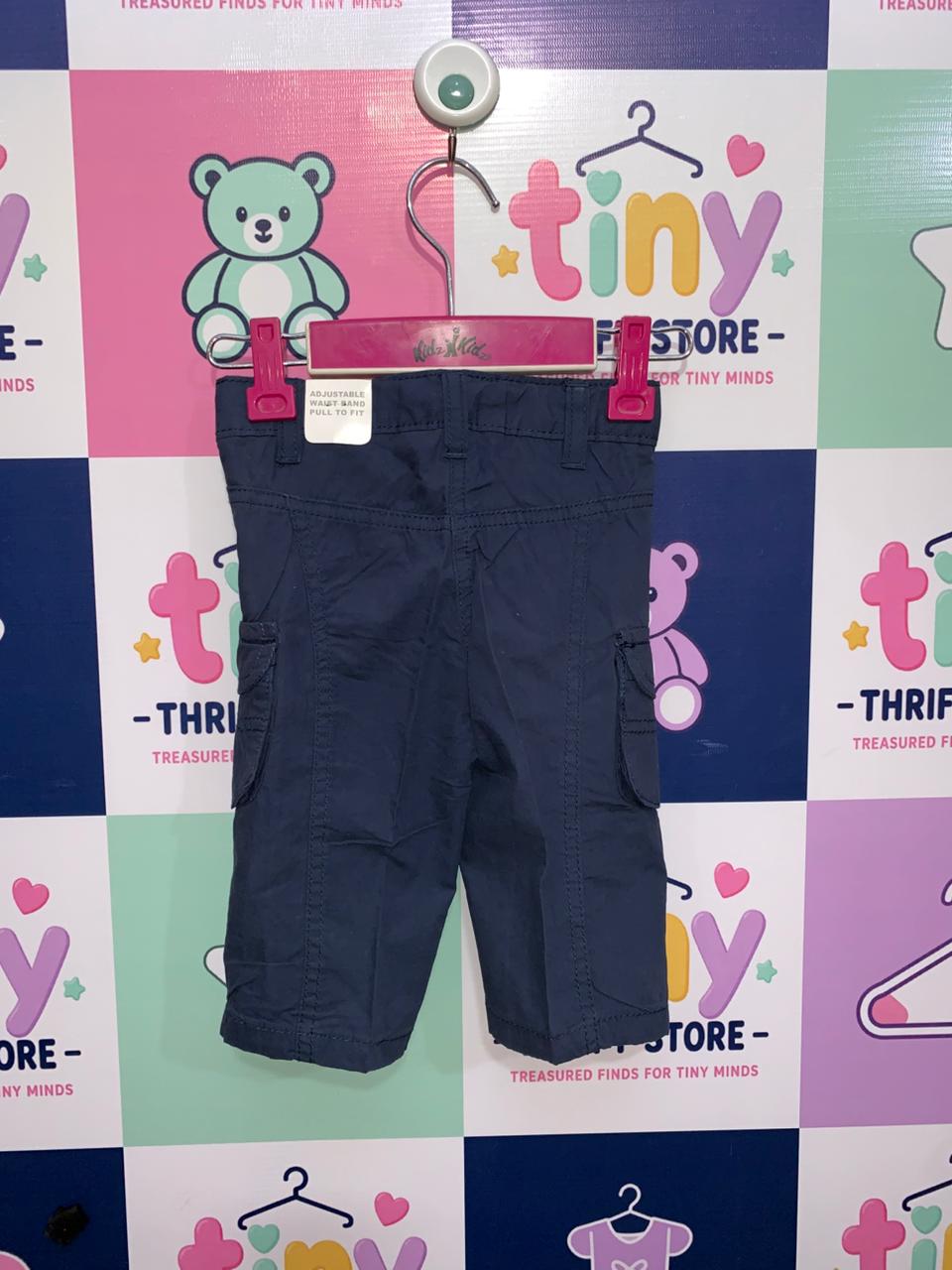 Little GirlStar Navy Blue Cargo Trousers - Size 68 (6 Months) AB1