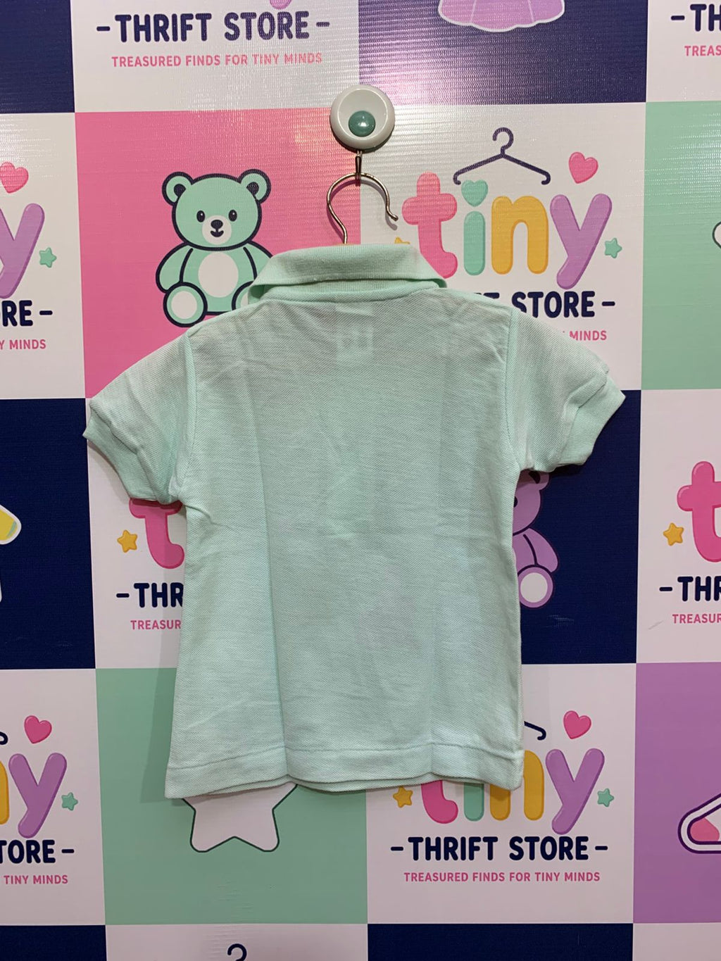 State School Style Pastel Mint Pique Polo Shirt - Size 20 AB1