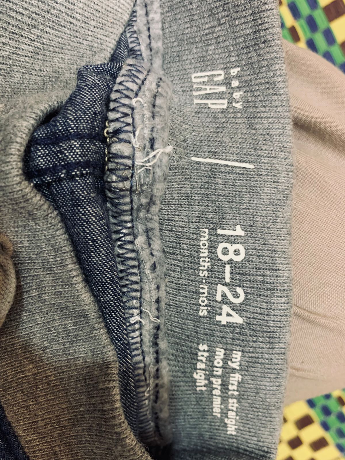Baby Gap "My First Straight" Comfort Waist Denim Jeans Size: 18-24 Months AB1