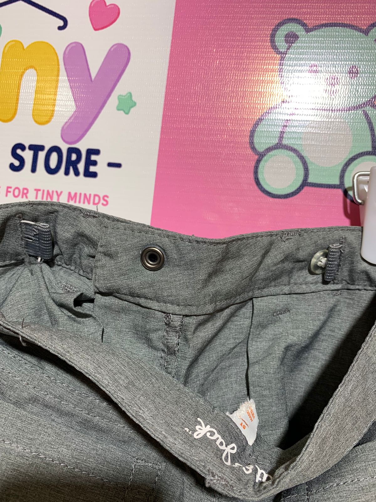 Cat & Jack Boys' Grey Lined Chino Shorts - Size 5T AB1