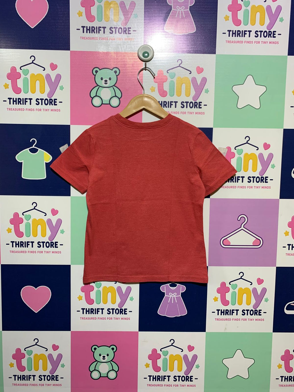 Disney Jumping Beans Boys Red Heathered "Classic Mickey Mouse" Short Sleeve Tee - Size 7 (Estimated Age 7 Years) AB1