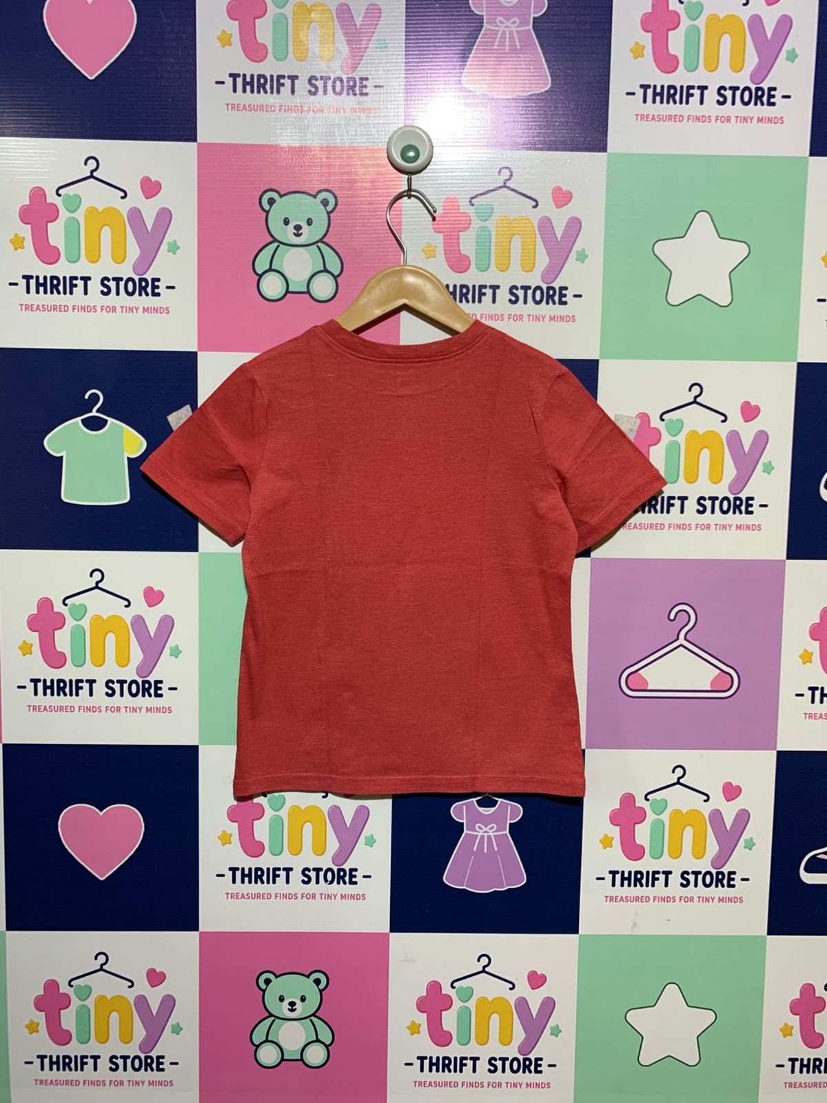 Disney Jumping Beans Boys Red Heathered "Classic Mickey Mouse" Short Sleeve Tee - Size 7 (Estimated Age 7 Years) AB1
