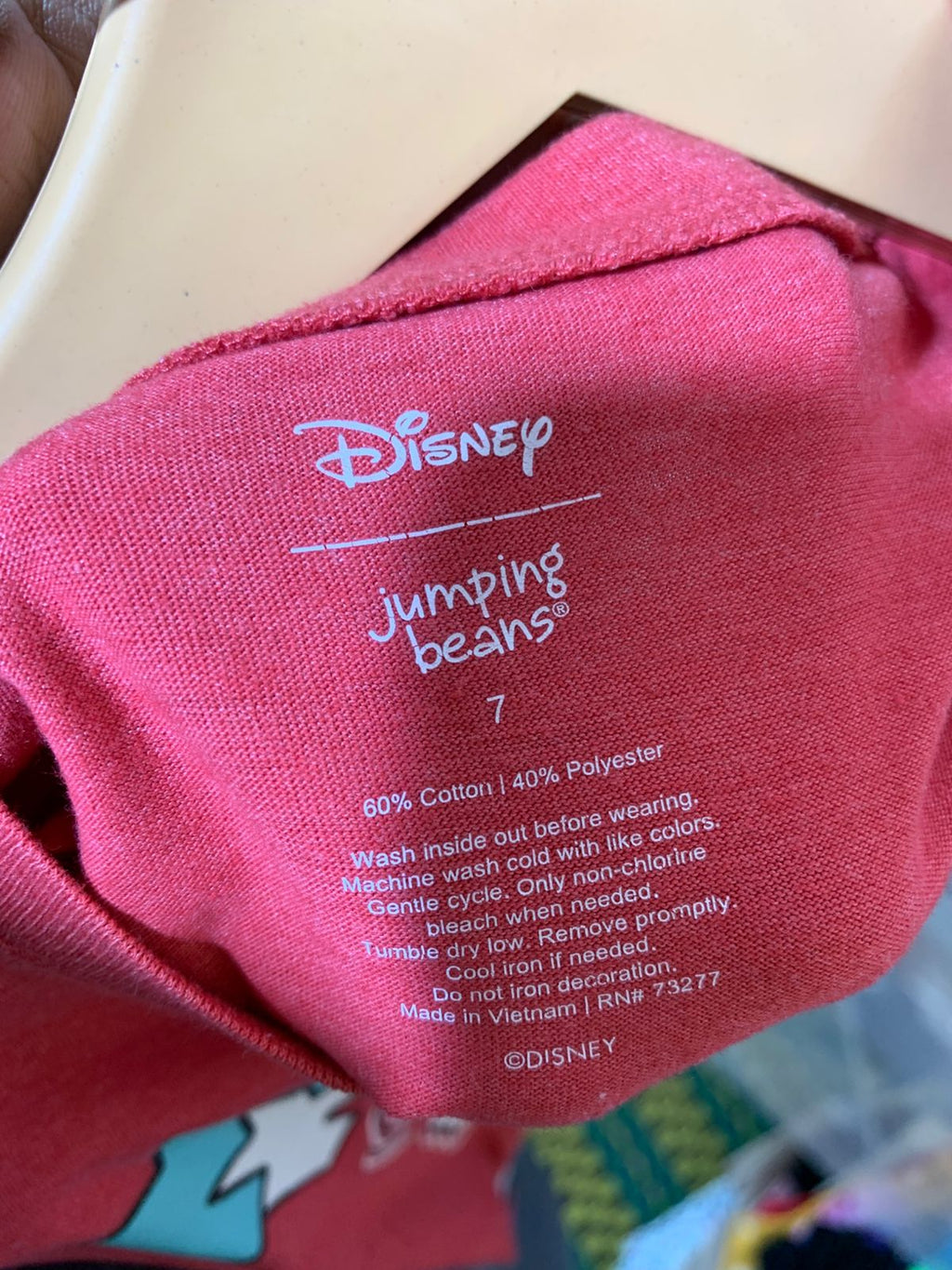 Disney Jumping Beans Boys Red Heathered "Classic Mickey Mouse" Short Sleeve Tee - Size 7 (Estimated Age 7 Years) AB1