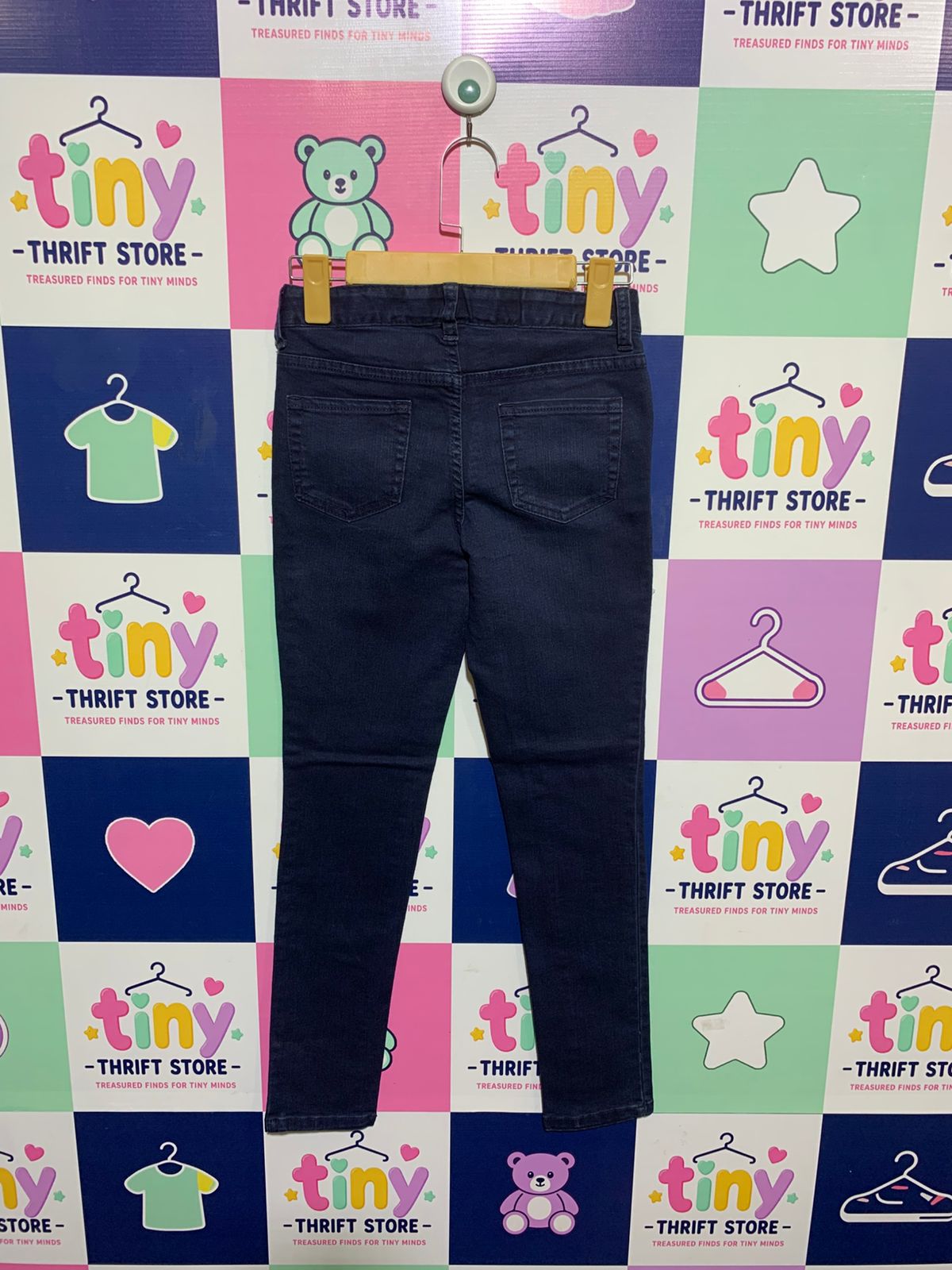 Cherokee Girls "Super Skinny" Dark Indigo Denim Jeans - Size Estimated Age 10 Years AB1