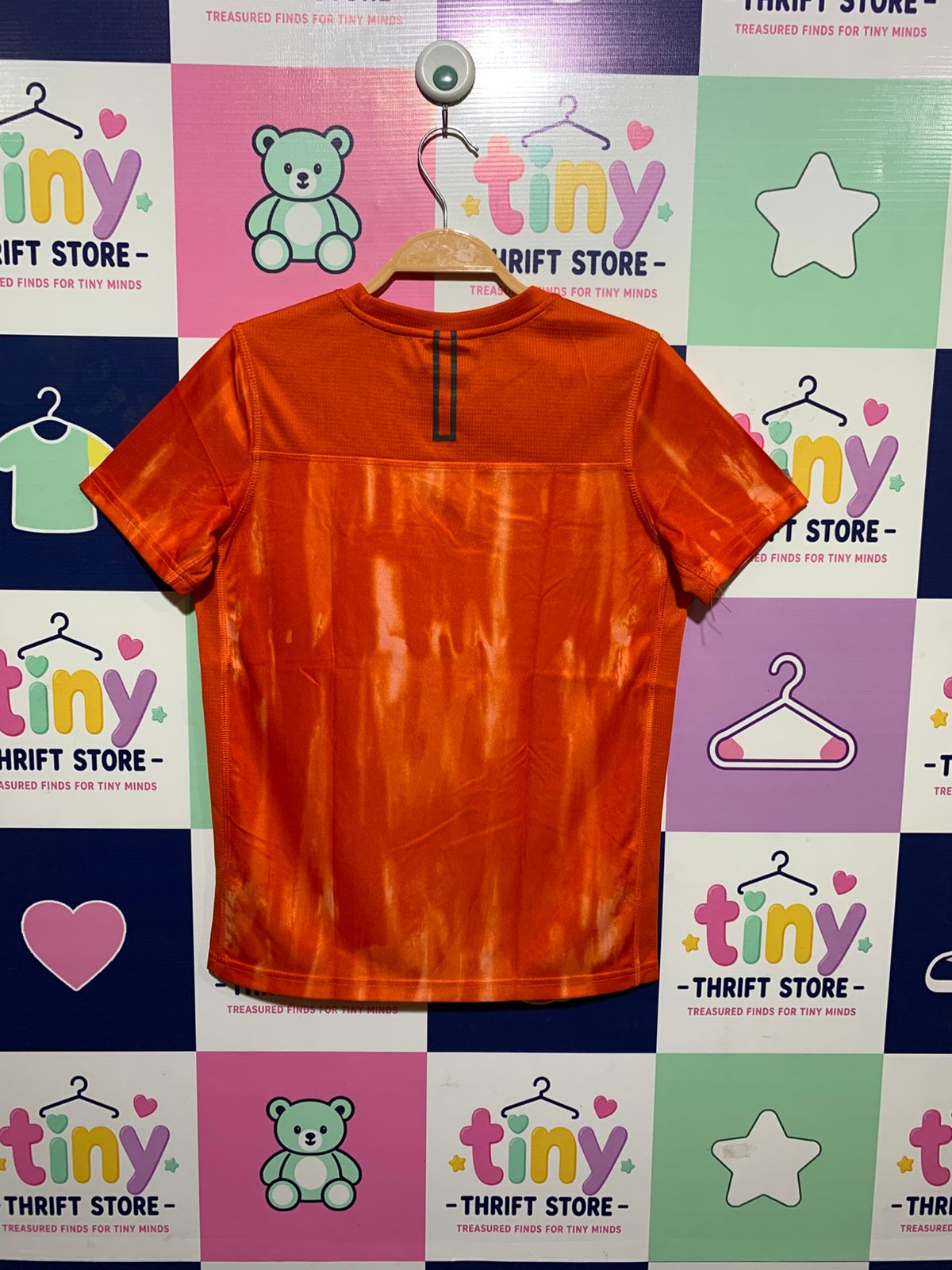 Russell Boys Orange Tie-Dye Dri-Power 360 Performance Tee - Size L (10-12) AB1