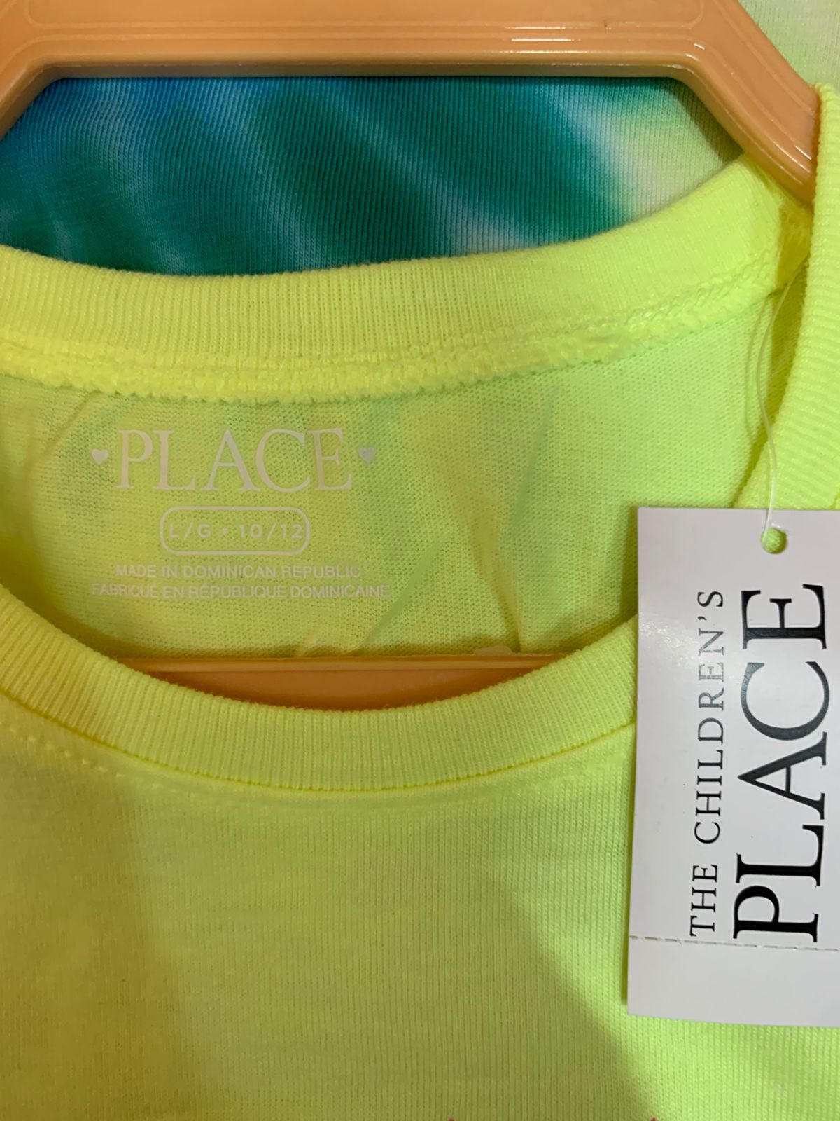 The Children's Place Girls Neon Yellow "Donut on a Scooter" Graphic Tee - Size L (10-12) AB1