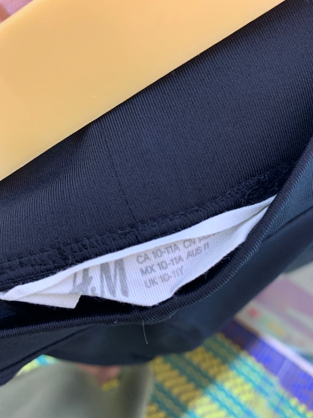 H&M Girls Solid Black Comfort Stretch Leggings - Size 10-11 Years (Estimated Age 10-11) AB1
